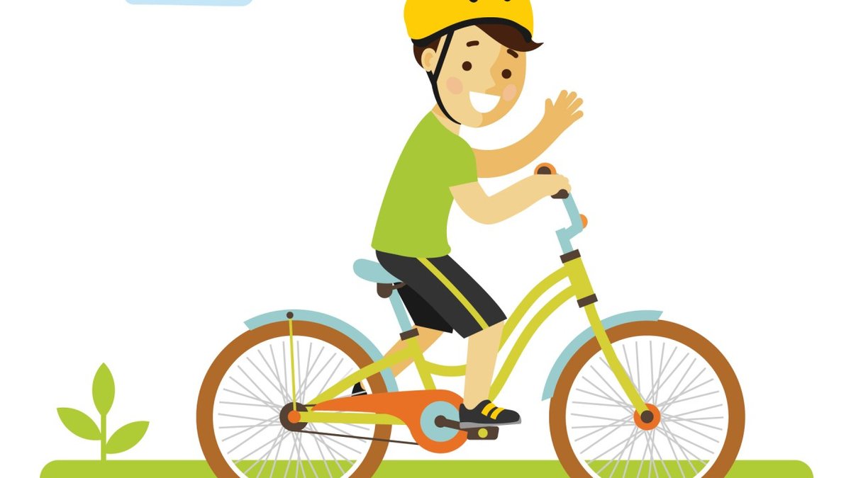 Рисунок велосипедиста детский