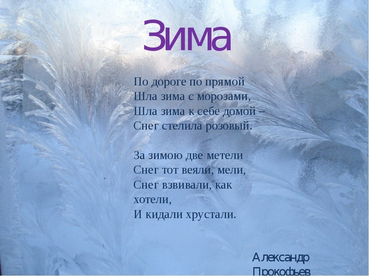 Зимние стихотворение читать