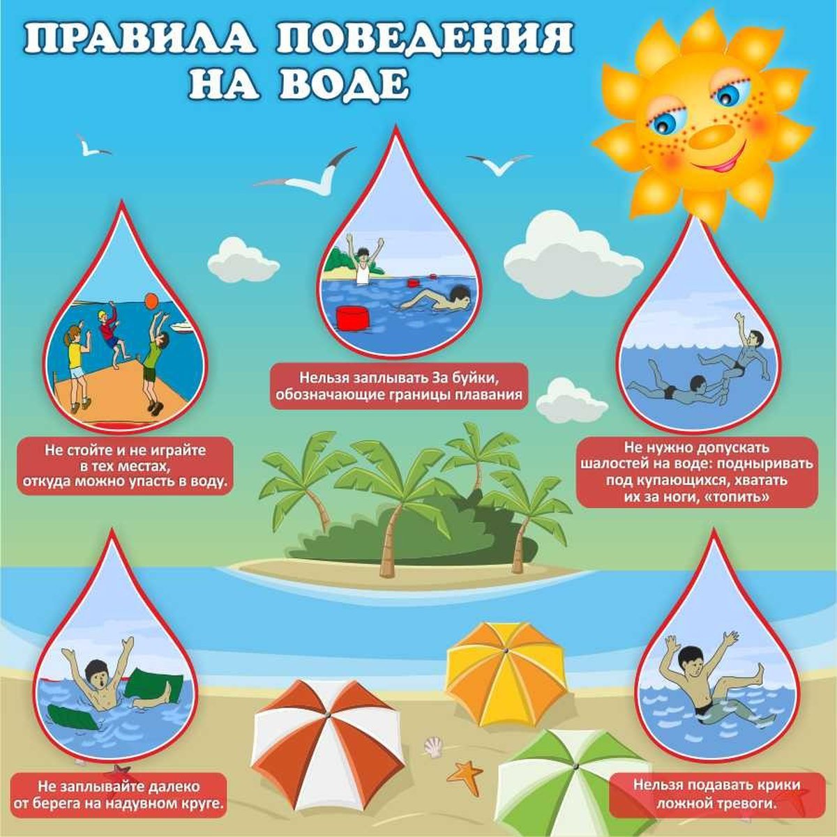 Правила поведения на летнем водоеме